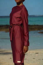 Afbeelding in Gallery-weergave laden, Burgundy Monogram Loose fit swimsuit