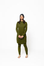 Afbeelding in Gallery-weergave laden, Olive Green Monogram swimsuit