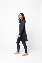 Load image into Gallery viewer, Tan Through Burkini Black Monogram swimsuit