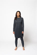 Load image into Gallery viewer, Tan Through Burkini Black Monogram swimsuit
